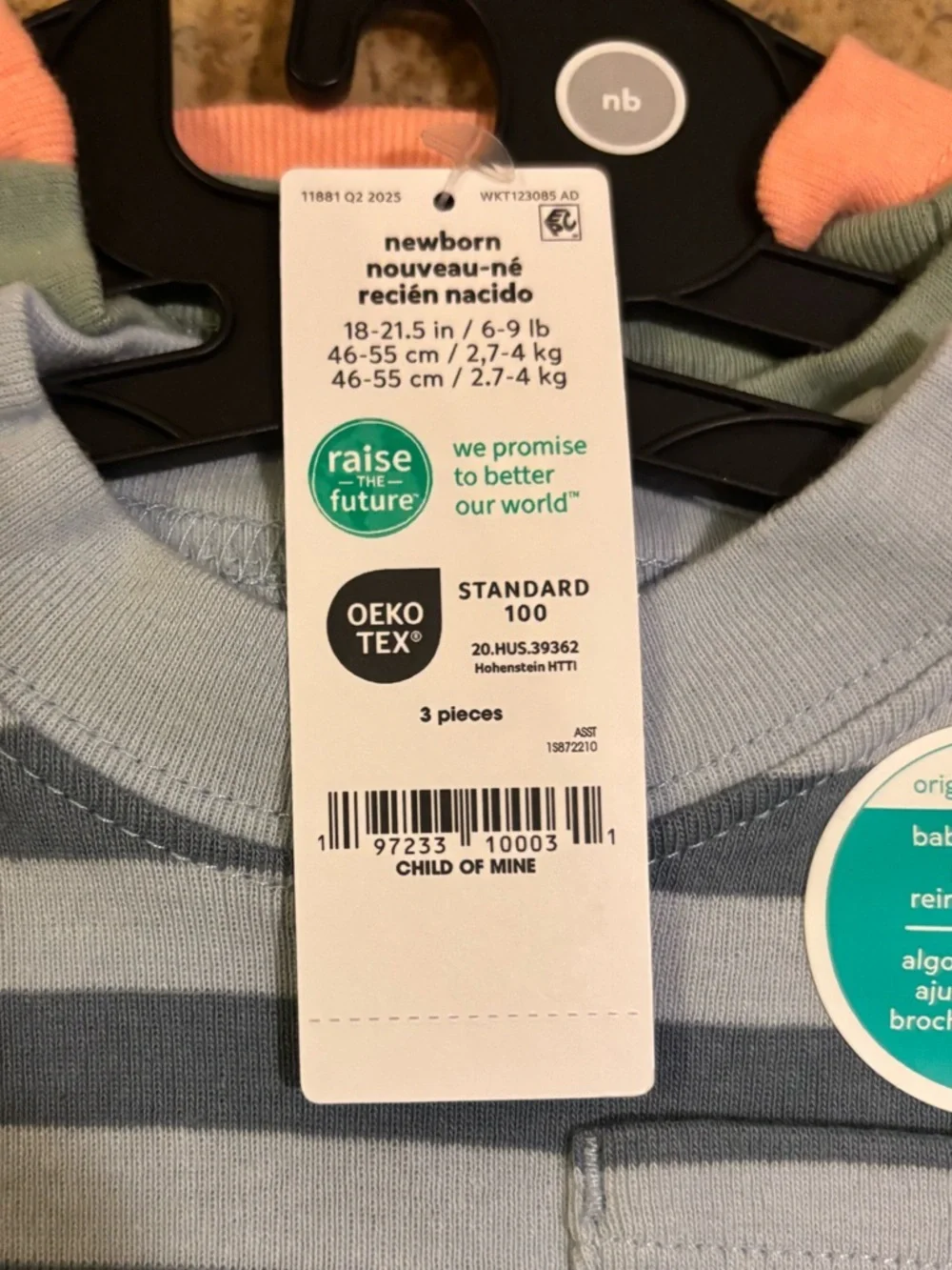 NWT *Bundle of 6* Carter's Child of Mine Baby Boy Bodysuits sz NB